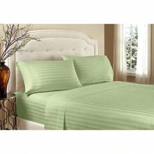 Hotel Collection 1800 Super Soft & Wrinkle Free Luxurious Stripe 6-Piece Sheet Set With Extra Pillowcases - Cây xô thơm - Xem 1