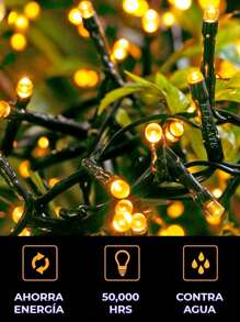 Warm Led Light Series Christmas Series Heat And Cold Resistant Ideal For Outdoors Different Measurements 20 Meters 30 Meters 50 Meters