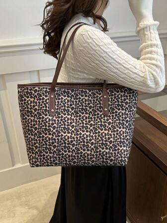 大容量休闲旅行度假健身房医院购物手提包，简约格子学院风女士