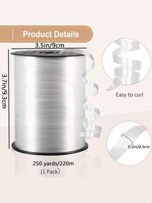 1 Roll 250 Yards Curly Ribbon, Gold & Silver Plastic Gift Wrapping Ribbon, Shiny Decorative Curly Ribbon, Suitable For DIY Crafts, Party Favors, Gift Wrapping, Christmas, Birthday, Wedding, Candle Holder Decoration And Holiday Decor - Multicolor-250 Yards - View 6