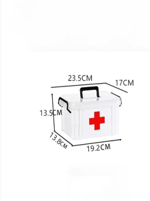 1 pezzo Scatola portatile per medicinali familiare trasparente