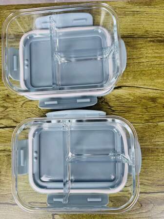 1 个便当盒，带分隔板的微波炉安全食品容器，适用于露营和野餐，防漏午餐盒，适用于学校、食堂、家庭厨房的学生和办公室工作人员，35.17 盎司随机颜色学校用品，圣诞礼物