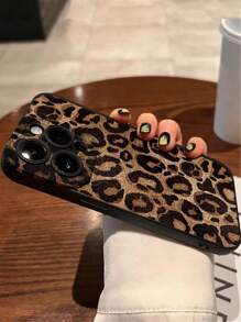 Funda de teléfono antideslizante de TPU con sensación de piel de leopardo y estampado de leopardo/guepardo, compatible con iPhone 11, 16 Pro Max, 16 Pro, 16, 15 Pro Max, 14 Pro Max / Galaxy S25 Series, SAM A16 / Honor X6A, X7B, X8B / 13C, Note 13