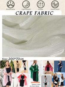 FADZOYLE 1pc Women Sheer Crepe Shawls And Wraps For Formal Evening Dress Soft Shimmer Lightweight Travel Festival Scarf Wedding Guest Shawl Wrap Bridesmaid Scarves - Scarf - View 4