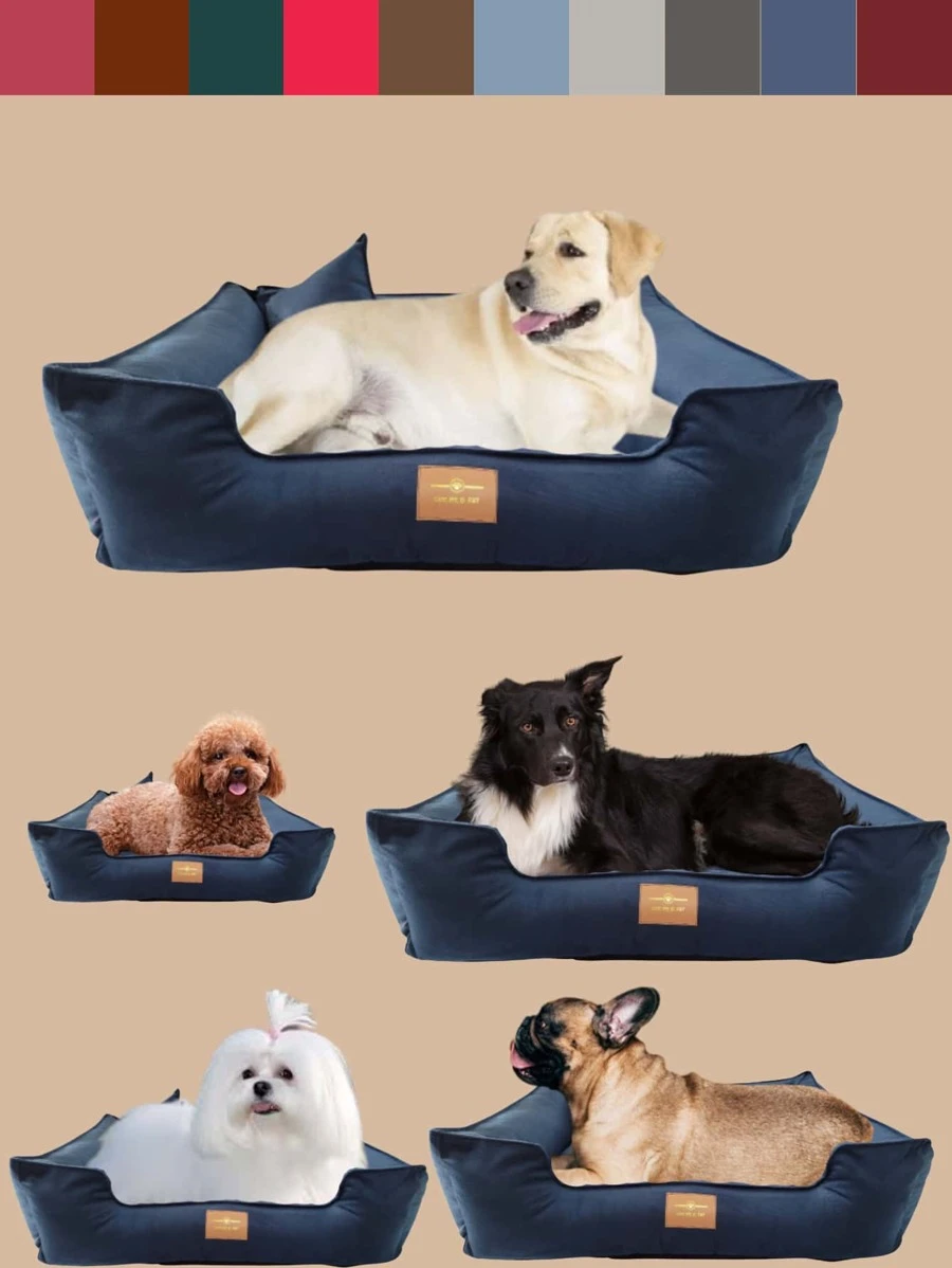 Pet Bed XG 95 Cm X 75 Cm Waterproof Bottom For Large Breeds Velvet Rectangular Dog Bed Size GG 85 Cm X 70 Cm Soft Cloud Pet Bed For Large Dogs Cats Rabbit Suede Washable Bed For Pets Dogs And Cats G 70 Cm X 60 Cm Luxury Pet Bed Suede Bed Comfort 60 X 50 Siliconized Filling And Reinforced Zipper Medium Dogs And Cats Rectangular Velvety Fabric Bed 50 X 40 For Small Dogs Washable Luxury - 藏蓝色 - 查看 1