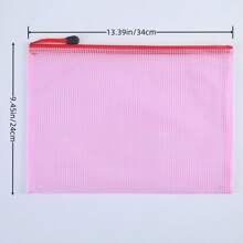 5pcs/Set Mesh File Folders - Waterproof Storage Pouches With Secure Zippers And Reinforced Seams, Ideal For Organizing Office, School Supplies, Pens And Accessories - Perfect For Travel, Commuting And Everyday Use,Back To School,School Supplies