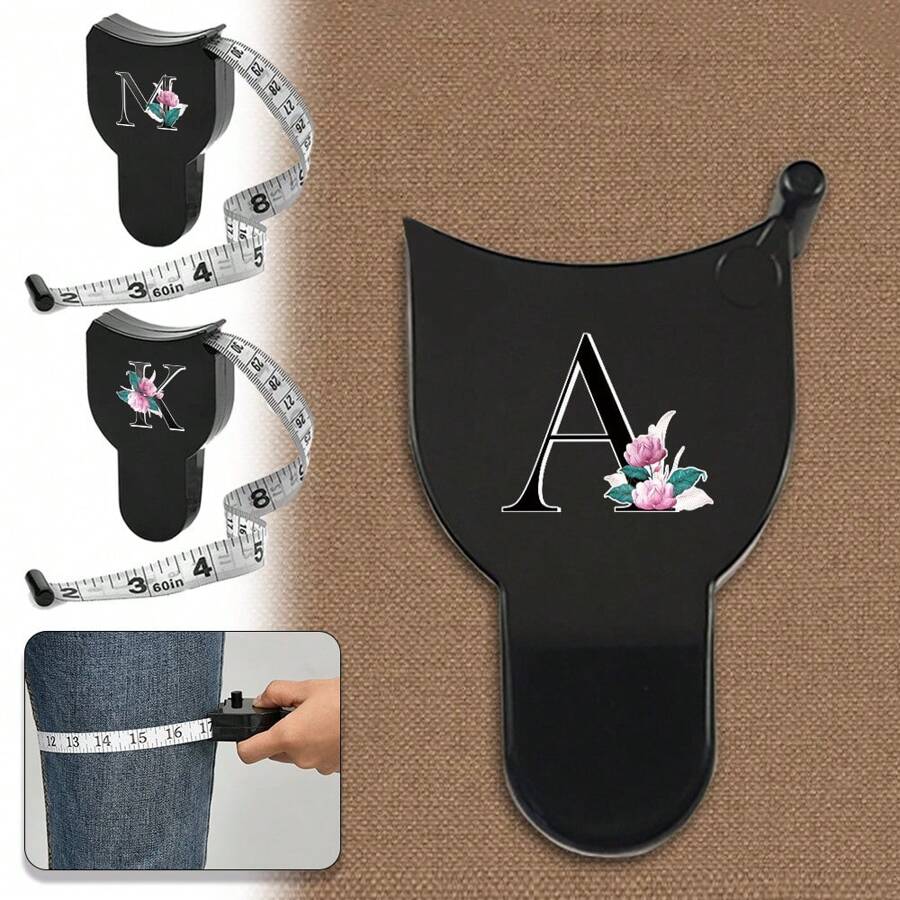 Automatic Retractable Body Measure Tape - 60 Inch Telescopic Self Measuring Tape For Body Measurement And Weight Loss, Lock Pin And Push-Button Sewing Tapes-YAWALL(White) - Unique Name Initials Meaning Style - Black-white Marble - View 1