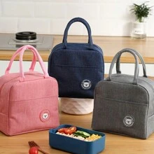 1pc Portable Lightweight Tote Insulated Bag Lunch Bag Outdoor Picnic Bag, Bento Bags For Students, Beach Carrying, Keeping Food Fresh, Multi-Kinetic Work And Outdoor Camping Bento Bags, Leisure Style