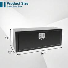 . Iron Underbody Truck Storage Tool Box W/Lock Heavy Duty - 1 - View 2