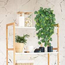 1/3 Piezas Plantas artificiales con hojas de caparazón de tortuga para colgar en la pared, enredaderas falsas de plástico para decoración de boda DIY, corona, decoración para sostener la muñeca de la novia, decoración de coche de boda, decoración de arco del dintel, decoración del hogar, comedor, dormitorio, florero, materiales de decoración de fiesta de cumpleaños, regalos de Año Nuevo