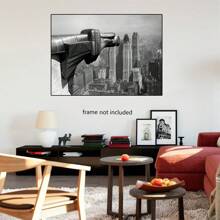 New York City Fotoset - Vintage NYC Skyline Muurkunst Decor Foto's - Poster Fotoafdrukken - Cadeau voor New Yorker, NY, Big Apple, Manhattan, Chrysler Building, Golf, Bouw Fans Ongeraamde Stijl