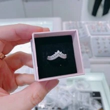 Timeless Aura S925 Sterling Silver Mosan Diamond Ring Daily Fashion Niche Design Decoration Exquisite Jewelry, To Give Girlfriend Christmas Gifts, New Year Gifts, Marriage Proposal Engagement Wedding Anniversary Gifts, Birthday Gifts, Party Gifts