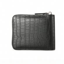 1 件新款时尚男士钱包，复古鳄鱼纹理多功能拉链零钱包，年轻学生百搭多卡位，男士礼物，适合青少年、夏季休闲、户外、运动、度假、旅行、毕业、生日装扮