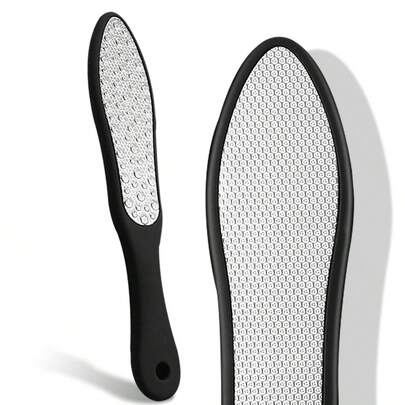 ANDVICTORY 1 pezzo Pulitore per calli a doppia faccia, strumento professionale per la pedicure, raspa per rimuovere la pelle secca sui talloni, utilizzabile su piedi bagnati e asciutti