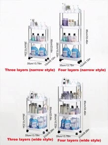 1pc Black Small Cart Storage Rack, Floor To Floor, Multi Story Bathroom, Bathroom, Crevice, Living Room, Kitchen, Layered Storage Rack, Storage Small Cart Home Bathroom Decor Bathroom Organizer Fall Decor Back To School