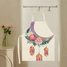 1pc Linen Apron For Home Cooking, Kitchen Wear And Cooking Lovers - Multicolor - View 11