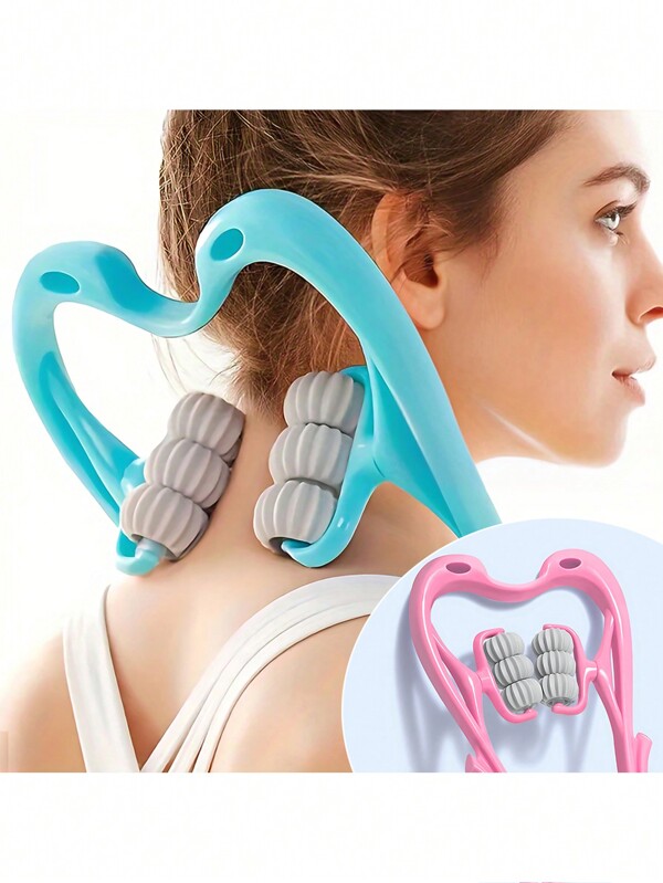 1 pieza Herramienta de relajación con 6 bolas, masajeador de mano para cuello y hombros - Alivia y relaja la masaje de piernas, cintura, cuello y hombros