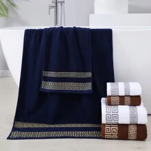 1pc Towel/Bath Towel & 2pcs Set (1 Hand Towel + 1 Bath Towel) & 4pcs Set (2 Hand Towels + 2 Bath Towels) Luxury Geometric Pattern Pool Towels Or 27.6"X 55" Bath Towels - Super Soft, Highly Absorbent, Quick Drying, Multipurpose Towels, Suitable For Home And Bathroom - Fashionable Decor, Bathroom Accessory Home Bathroom Decor Summer Back To School - Multicolor - View 6