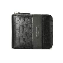 1 件新款时尚男士钱包，复古鳄鱼纹理多功能拉链零钱包，年轻学生百搭多卡位，男士礼物，适合青少年、夏季休闲、户外、运动、度假、旅行、毕业、生日装扮