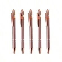 1pc/2pcs/5pcs/10pcs/20pcs/30pcs Metal Creative Pink Gold Pen, Customized Laser Engraved Logo, Name, Teacher Gift, Office Signature Pen Back To School, Multi-Functional, Ornamental, Reusable, Modern, Colorful, Cute, Vintage, Cartoon, Kawaii, Custom, Personalized, Unique, Customized, Workers, Clients, Students, For Business/Work/Office, For School,Office Decor - Rose Gold - View 17