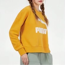 Puma Conjunto de ropa deportiva de punto impresa, transpirable y holgada, de moda, cómoda para exteriores, fitness, correr, casual, sudadera de pareja