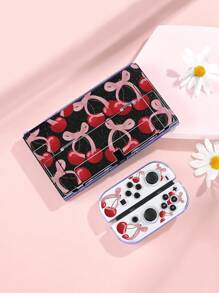 1 Pc Cherry, Pink Bow Pattern Protective Case/Game Card Box/Card Slot Base/Dust Cover Compatible With Switch2(2025)/Switch OLED/NS/Lite Console, Compatible With Detachable Left And Right Joycon Grip, Compatible With Switch Player As Best Gift - Multicolor - View 18