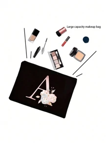 1个便携式字母图案化妆包，情人节礼物，简约拉链化妆品收纳袋，多功能洗漱包（拉链方向随机），适合女性化妆品收纳、宿舍化妆品收纳、男士礼品袋，彩色字母印花趣味化妆包，返校/教师节礼物，姐妹迷你收纳袋，大容量收纳袋，圣诞礼物，创意女性礼物，化妆包，旅行必备 - 彩色 - 查看 7