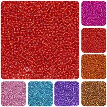 2mm 72g 6000 Pcs Multicolor Glass Seed Millet Beads For DIY Jewelry Making Bracelets Pendants Necklaces Earrings Accessories - Silver Rice Beads In a Jar - View 7