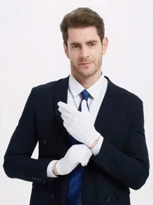 White Polyacrylonitrile Mittens For Men And Women Ceremonial Work Protection Wear-Resistant Inspection Gloves For Parade Performance Thin