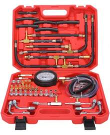 Fuel Injection Pressure Tester Kit 0-140 PSI Pro Auto Fuel Pressure Gauge For Fits Most Cars And Trucks - 1 - 查看 1