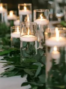 1 pièce Photophore en verre transparent, vase cylindrique en verre, pour la décoration de table, les arrangements floraux artistiques et les centres de table de mariage, la décoration intérieure et les dîners aux chandelles romantiques, accessoires de mariage (bougie non incluse)