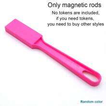 100pcs Colorful Transparent Bingo Chips Game Tokens And 2 Magnetic Wands, Early Learning Toys With Magnetic Color Recognition, With Various Colors (Colors Sent Randomly)