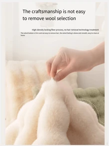 1 件圆形泡泡绒面料毛绒地毯 - 柔软、蓬松、舒适、易于清洁、毛茸茸、温暖、可爱 - 非常适合室内装饰、卧室、客厅、衣帽间、梳妆台、绿色蓬松地毯 - 淺綠色 - 查看 7