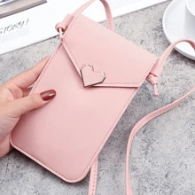 手机包斜挎包卡包触摸屏女士翻盖钱包托特包带首字母手提包小袋单肩包手机壳手拿包手机钱包拉链单肩斜挎包轻便、现代、商务信用卡 - 粉色 - 查看 6