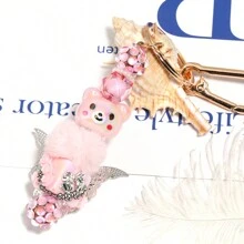 10 pièces de perles acryliques colorées de têtes d'ours et de pandas plaquées multicolores pour la fabrication de bracelets, colliers, chaînes de téléphone portable et pendentifs DIY