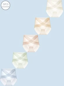 CXYIN 5 piezas de bragas sin costuras de seda fría, ropa interior suave y sedosa, ultra delgada con efecto moldeador y levantador de glúteos para damas