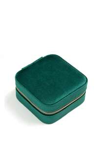 Boîte de rangement rond personnalisé avec fermeture éclair, sac de transport pour fleurs et texte, boîte de rangement en velours pour bijoux Saint-Valentin, boîte de rangement portable et compacte pour bijoux, nouvelle boîte de rangement portable ronde pour bijoux, boîte de rangement en velours pour bijoux de voyage, petit écrin rond portable de style coréen pour boucles d'oreilles, colliers, bagues et ongles, boîte de collection pour bijoux antioxydante