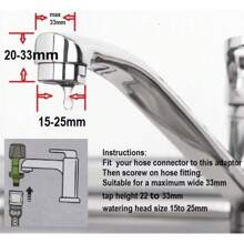 Tap Adaptor Connection,Tap Hose Adapter For Kitchen Sink Universal For Kitchen Screwed Tap To Garden House Pipe - 亮橙色 - 查看 8