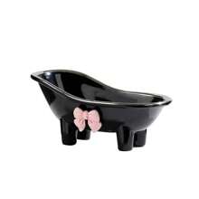 Bathtub Soap Tray - Cute Creative Soap Dish Holder, Bathroom Accessories, Space-Saving Design For Organized Bathroom Countertops Home Bathroom Decor Fall Decor Back To School - Black - View 7