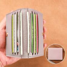 Ultra-Thin Bank Card Multi Card Slot Card Holder Wallet Women Men Credit Card Bag Male Card Holder Solid Leather Wallet Wallet Purse Wallet Mini Wallet Men Wallet Leather Small Wallet - Multicolor - View 10