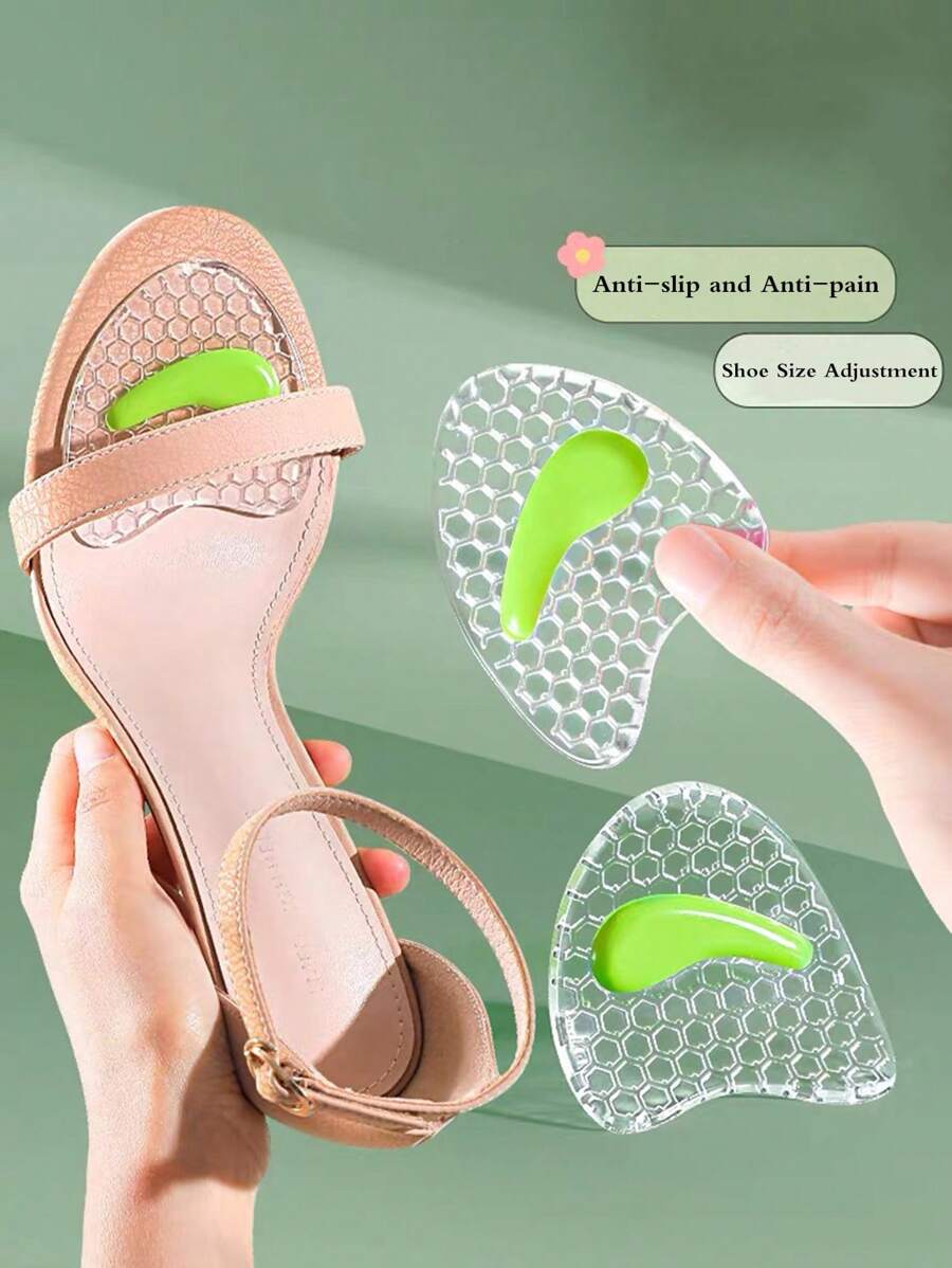 Silicone Front Foot Pads For High Heels, Soft Shock-Absorbing, Anti-Friction & Anti-Slip, Self-Adhesive Invisible Forefoot Cushions For Summer Sandals