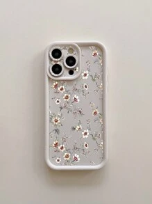 夏季 1 件经典 Ditsy 花卉图案设计带微孔相机保护防震乳白色手机壳兼容 11 Pro Max/12 Pro Max/13 Pro Max/14 Pro Max/15 Pro Max/ 16 Plus/ 16 Pro Max、Galaxy A55/Galaxy A15/Galaxy S24 Ultra/Redmi、OPPO/Realme、VIVO、Infinix、Honor、MOTO、One Plus 防水防摔防刮