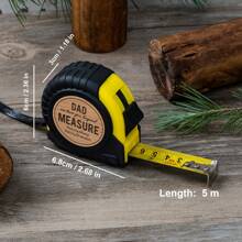 1 Pc,Custom Wooden Tape Measure For Him,Perfect Personalized Gift For Father's Day,Engraved Tape Measure For Birthday Gift,Ideal Gift For DIYers,Gift For Husband, Woodworker Gift, Carpenter Gift,Gift For Dad - Multicolor - View 3