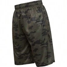 Mens 5 Pack Athletic Running Shorts, Basketball Gym Workout Shorts For Men With Zippered Pockets - 黑白,黑,白,白,綠迷彩 - 查看 2