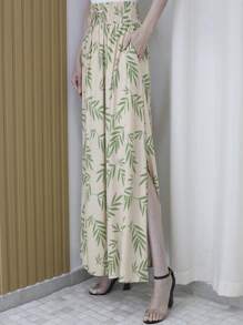 Steve Store Women's Fashion Viscose Fabric Skirt With Lining, Has Pocket And Slit On The Sides - 青檸色 - 查看 4