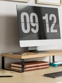 miwoo 1pc Desktop Computer Monitor Stand Riser Shelf Back To School