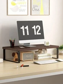 miwoo 1pc Desktop Computer Monitor Stand Riser Shelf Back To School