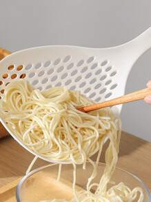 1pc Extra Large Strainer Ladle, Convenient Kitchen Essential For Straining Noodles, Vegetables, And Fruits - View 1