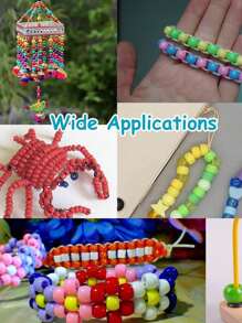 Kit para hacer pulseras con cuentas tipo pony, kit de cuentas para hacer pulseras de la amistad, kit con cuentas tipo pony, dijes, cuentas de flores de arcilla, cuentas con letras para hacer joyas, manualidades y regalos DIY