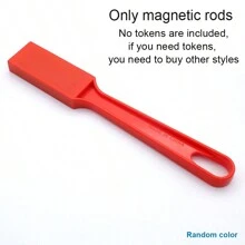 100pcs Colorful Transparent Bingo Chips Game Tokens And 2 Magnetic Wands, Early Learning Toys With Magnetic Color Recognition, With Various Colors (Colors Sent Randomly)